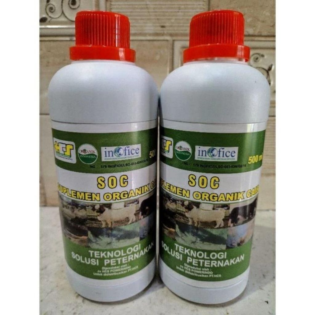 SOC HCS Suplemen Organik Cair Vitamin Fermentasi Pakan Hewan Peternakan 500ml Untuk Kambing Sapi & A