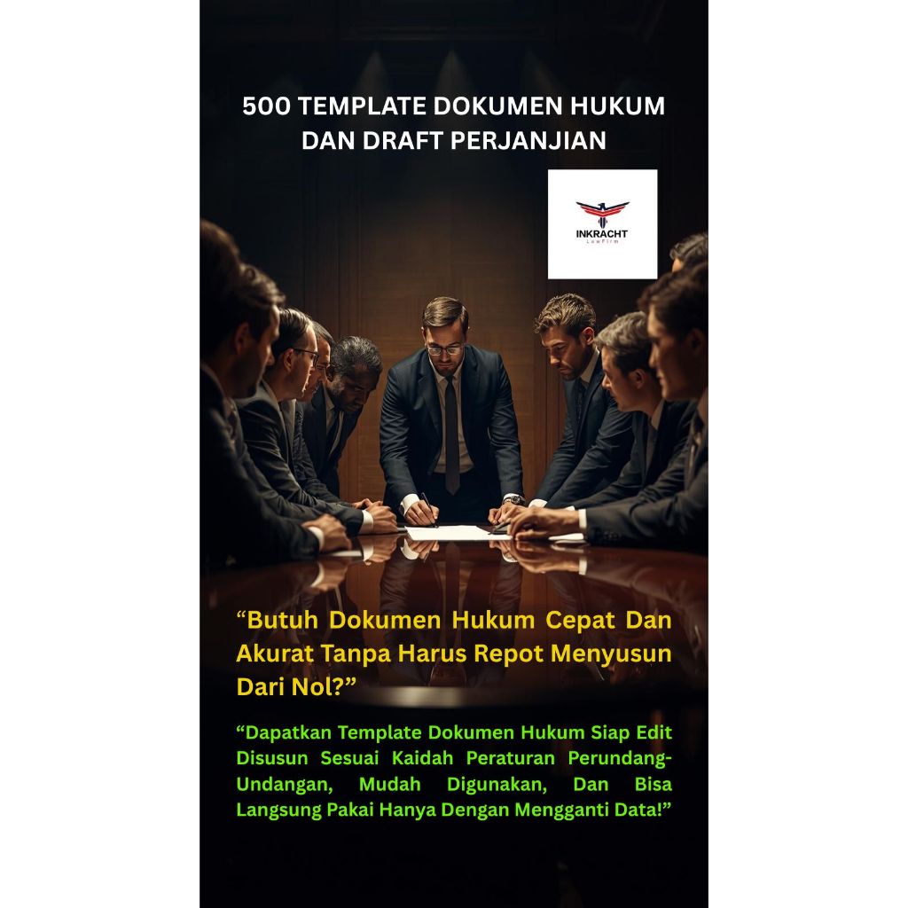 500 TEMPLATE DOKUMEN HUKUM DAN DRAFT PERJANJIAN