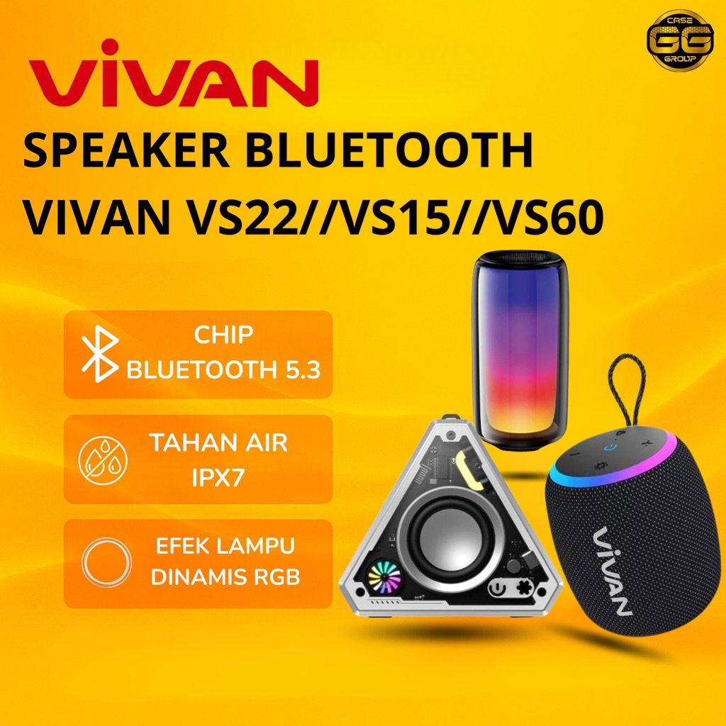 SPEAKER BLUETOOTH VIVAN RGB LIGHT VS22//VS15//VS60