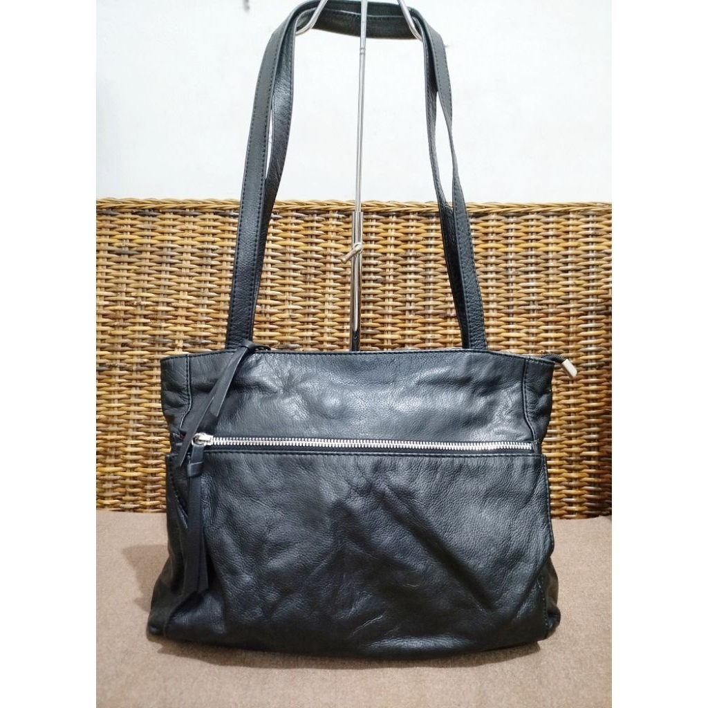 Preloved Long Tote Bag Kulit Asli