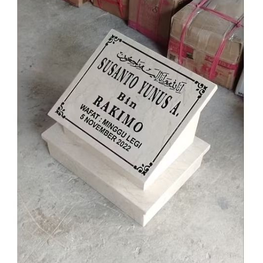 Batu Nisan Marmer / Kepala Kijing Makam