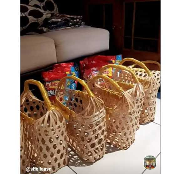 Termurah Anyaman bambu hampers tas souvenir keranjang buah snack  keranjang rotan
