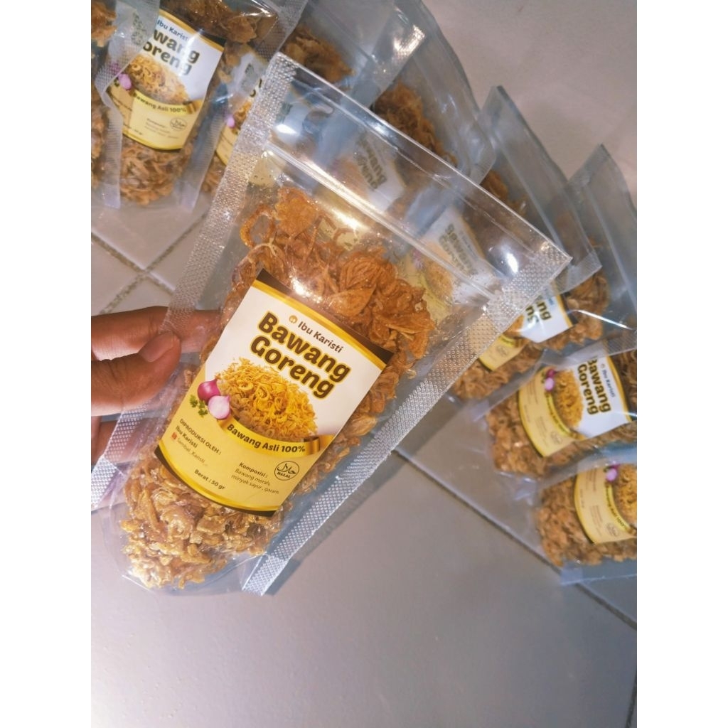 BAWANG GORENG ORIGINAL/BAWANG GORENG ASLI TANPA TEPUNG / 100% asli bawang goreng / Bawang goreng 50g