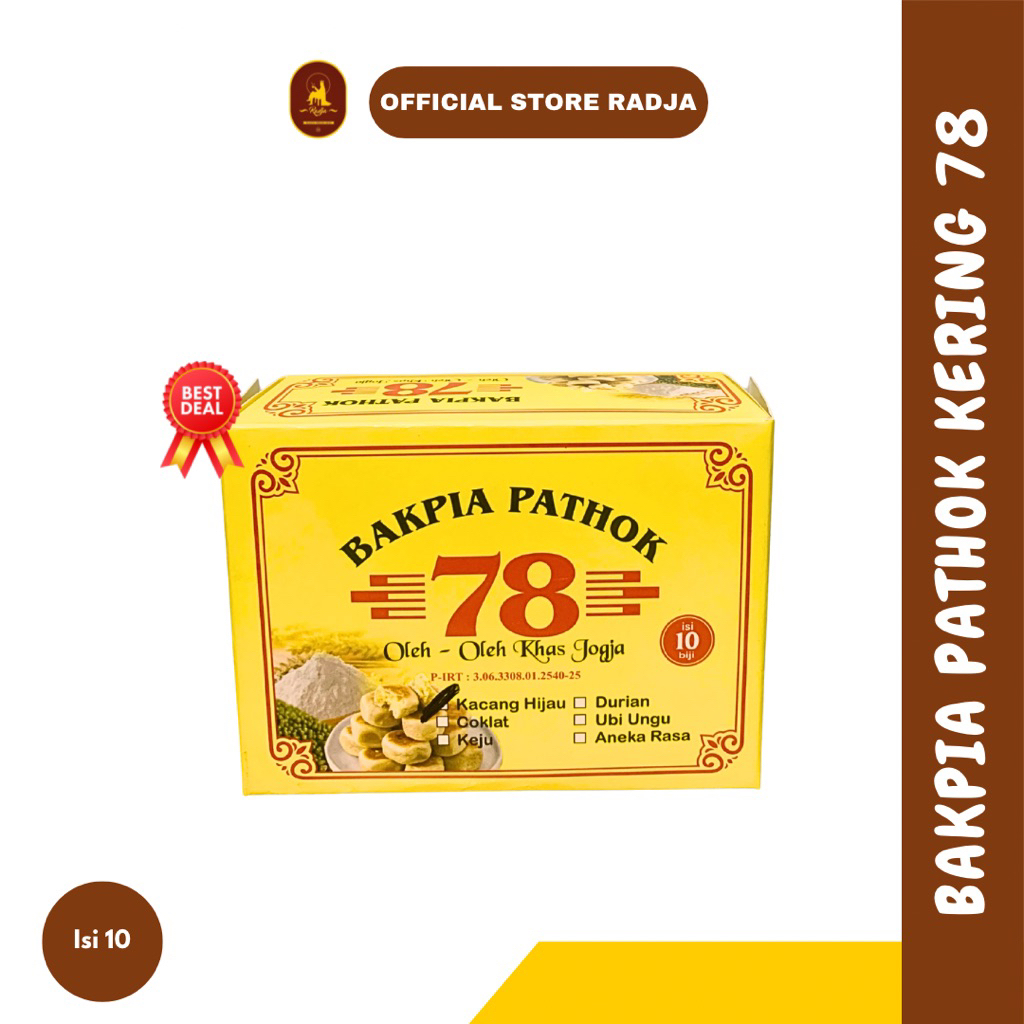 [Isi 10] Bakpia Pathok 78 Bakpia Kering Aneka Rasa Khas Jogja - Oleh Oleh Jogja
