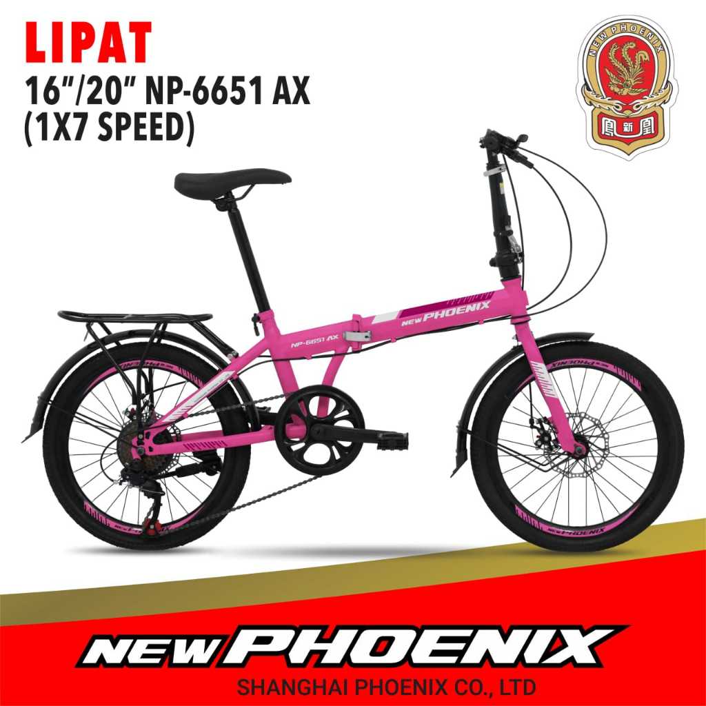 Sepeda Lipat NEW phoenix 6651 16inch & 20inch 7speed