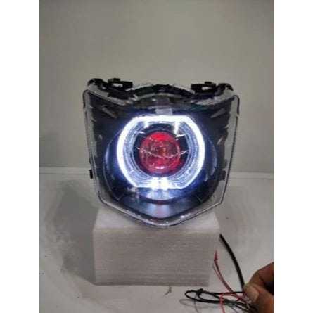 FULLSET REFLEKTOR LAMPU DEPAN BILED BEAT KARBU SUPER TERANG