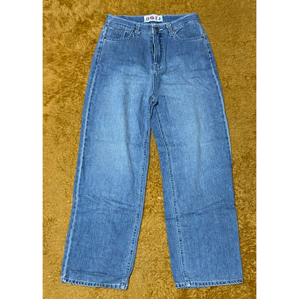 OOTJ Seoul Korean Wide Light Blue Jeans