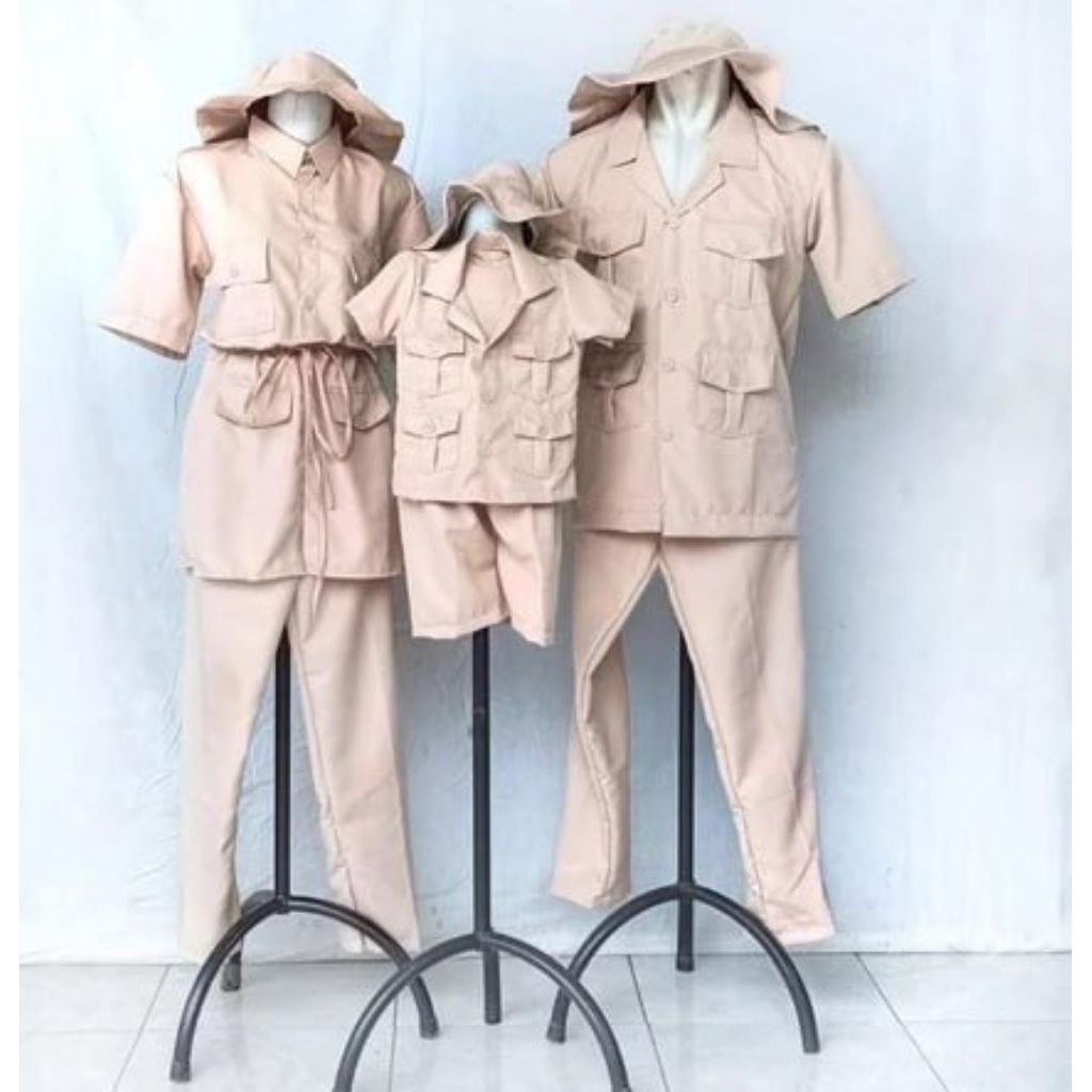 Kostum Safari Serut | Baju Safari Serut | Kostum Safari Wanita Serut | Baju Safari Serut Murah | Kos