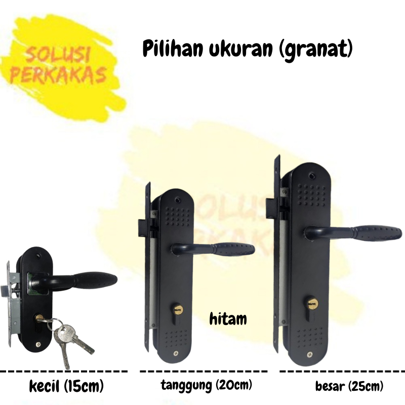 Kunci Pintu  /   Set LENGKAP  /  Pegangan Pintu Kunci Pintu Rumah besar 25cm