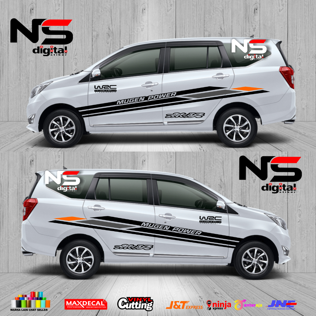 COD stiker cutting mobil sigra hitam promo list stiker mobil sigra terbaru