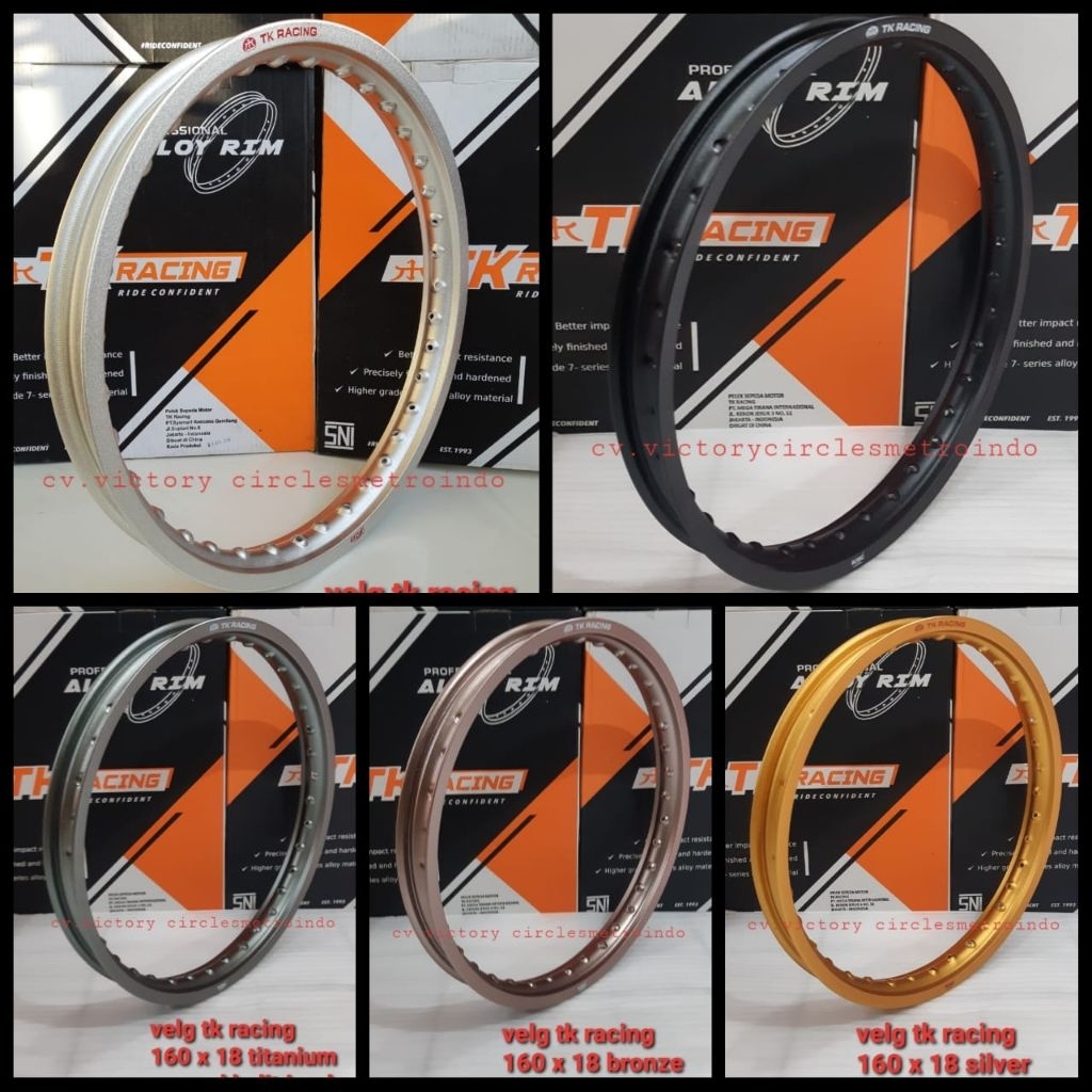 VELG TK RACING 18 x 160 EXCEED KULIT JERUK PER 1 PCS ( SATUAN ) ORIGINAL