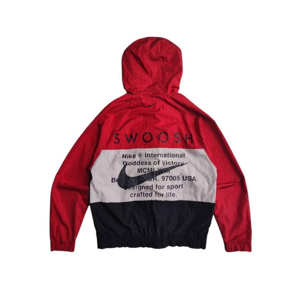 Nike international jacket big swoosh