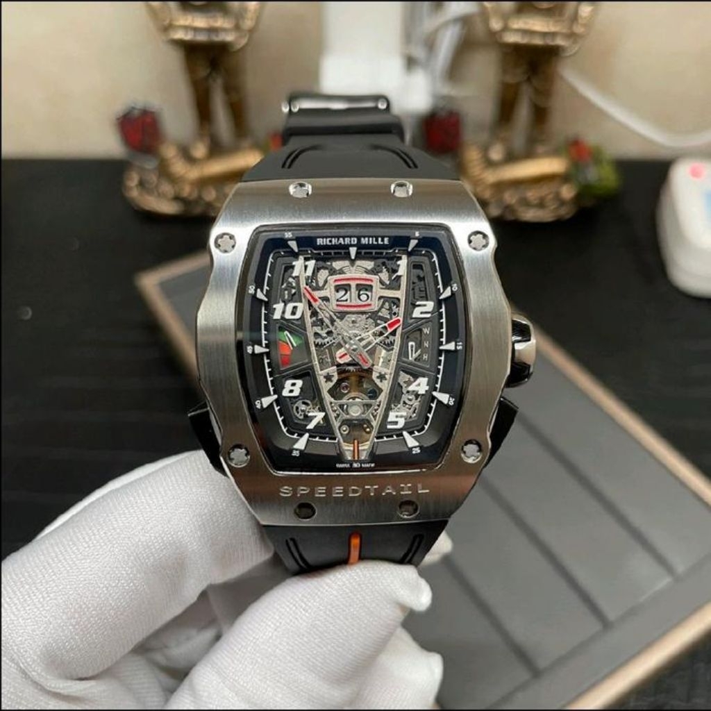 JAM TANGAN PRIA SULTAN/JAM TANGAN RM40-01 TITANIUM CARBON SWISS MATIC DM 42MM