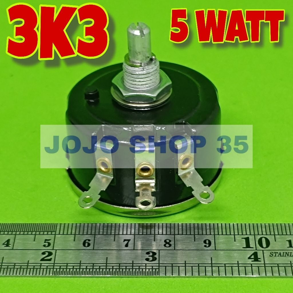 1PC POTENSIOMETER 5WATT 3K3 3k3 WX112 WX050 WIREWOUND 5WATT potensiometer wirewound  3k3 WX112 wx050