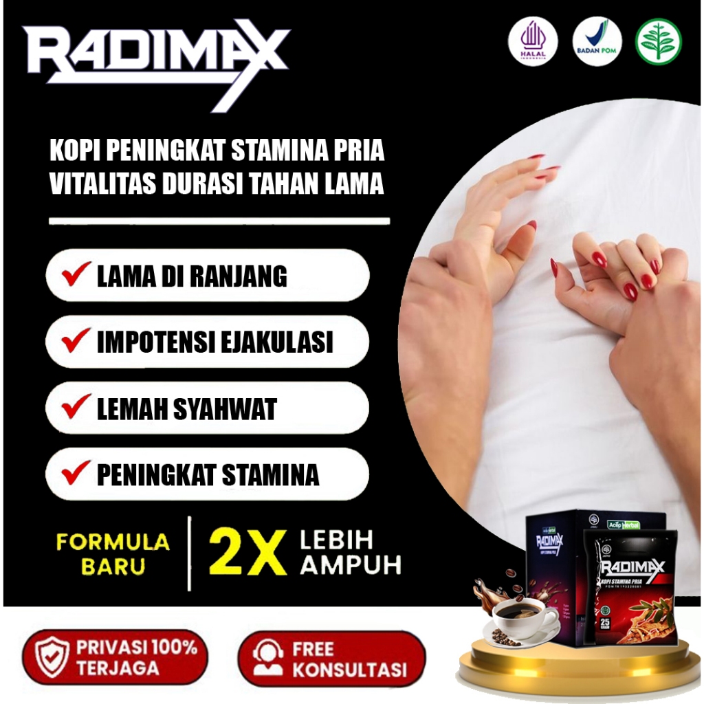 RADIMAX Kopi Stamina Pria Dewasa Penunjang Vitalitas Kuat Tahan Lama