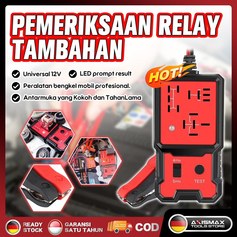 Nippy Relay Tester 12V Universal Electronic Car Circuit Repair Checker Alat Mobil Baterai Otomotif E