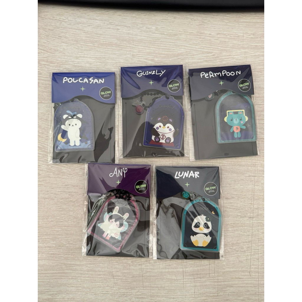 GMMTV FANIVAL GLOW ACRYLIC KEYCHAIN POLCASAN GUINZLY PERMPOON LUNAR ANY