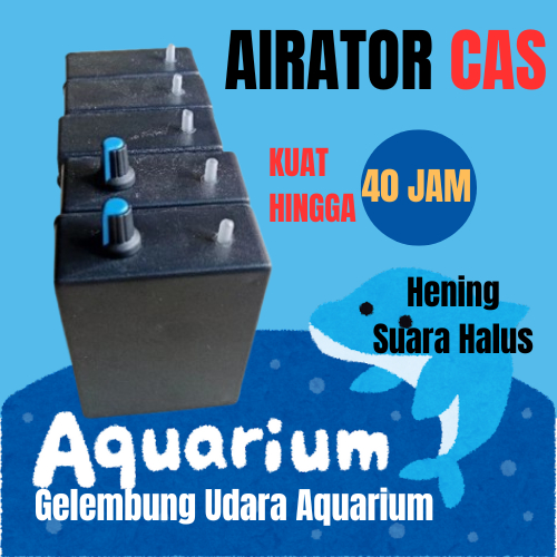 Airator Cas kuat hingga 40jam Hening Suara Halus / Aerator Oksigen udang hidup