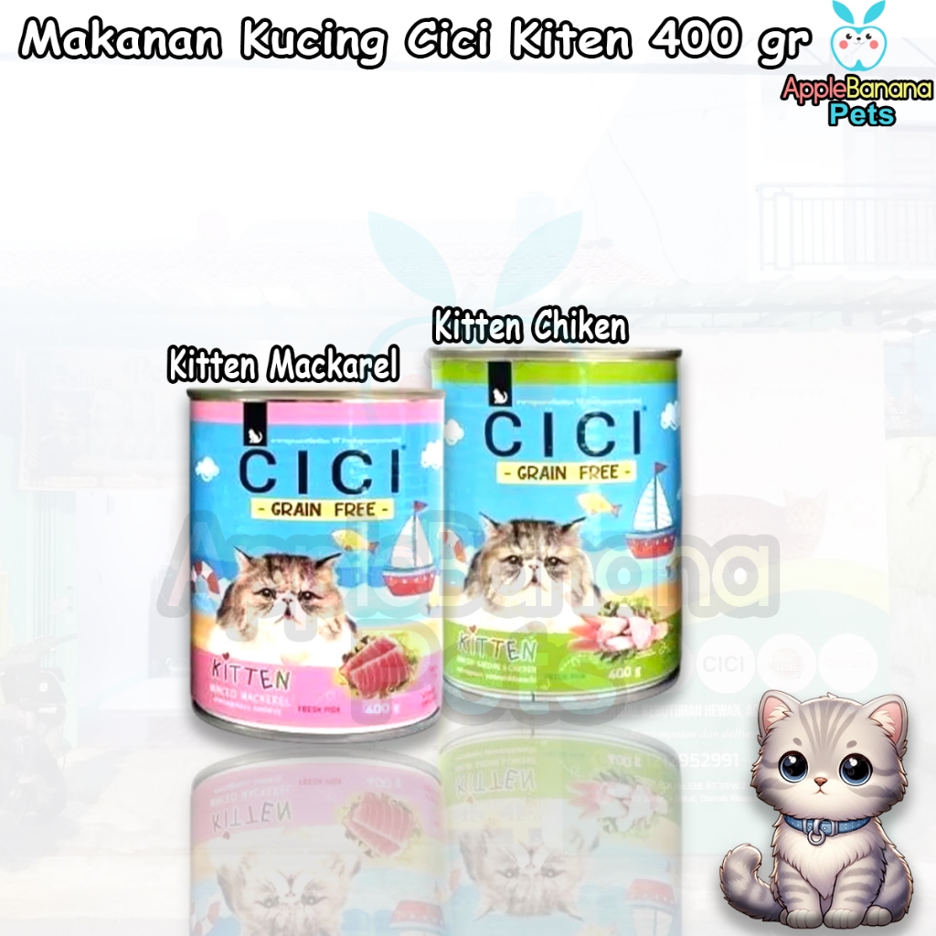 Cici Kitten Kaleng 400gram - Makanan Basah Anak Kucing Cici Wet Food 400 gr