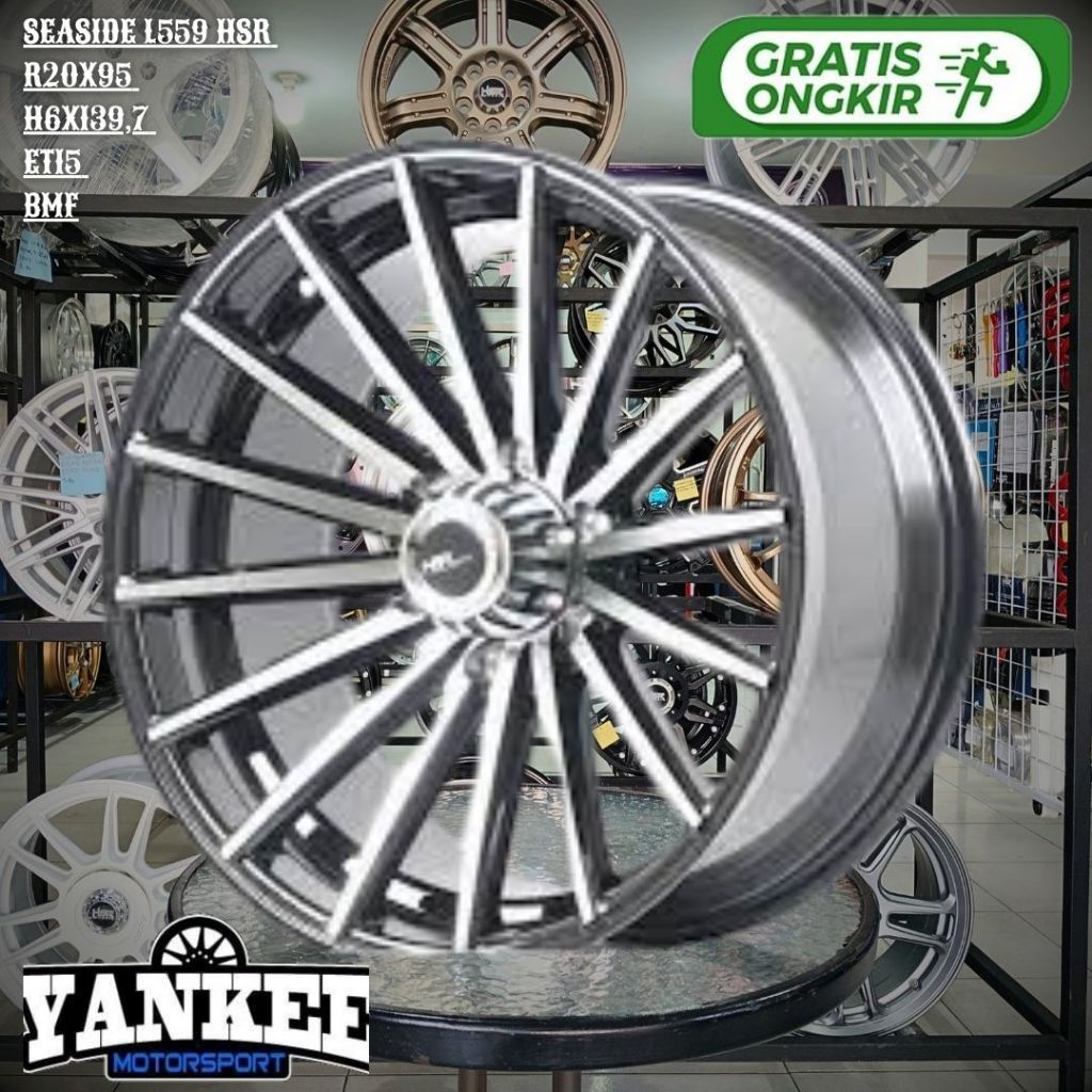 VELG MOBIL RING 20 UNTUK FORTUNER HILUX TERRANO STRADA HSR SEASIDE 1559 LEBAR 9,5