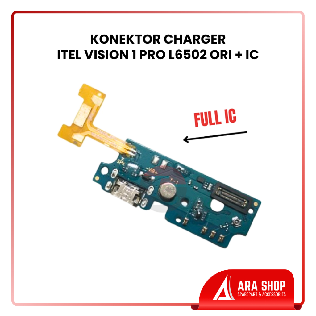 KONEKTOR CHARGER ITEL VISION 1 PRO L6502 ORI PAPAN KONEKTOR CAS PCB BOARD ITEL VISION 1 PRO ORI L650
