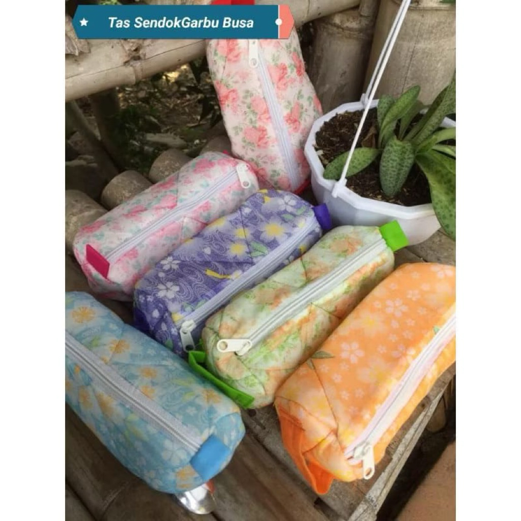 Tas Cantik Tas Sendok + Garpu Motif Bunga Random