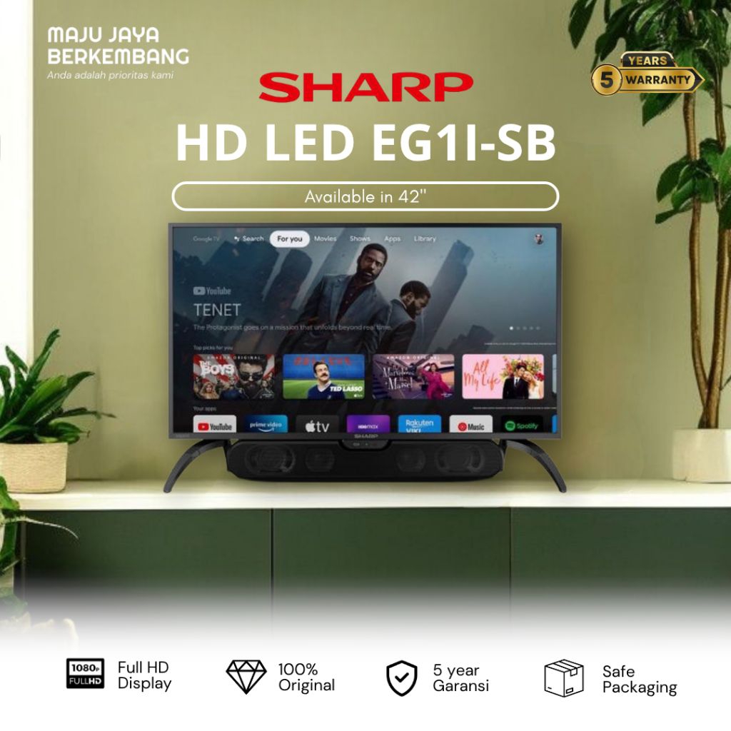 SHARP LED TV 2T-C42EG1-SB / 42EG1/ 42EG1 SOUNDBAR google Tv eg1-sb