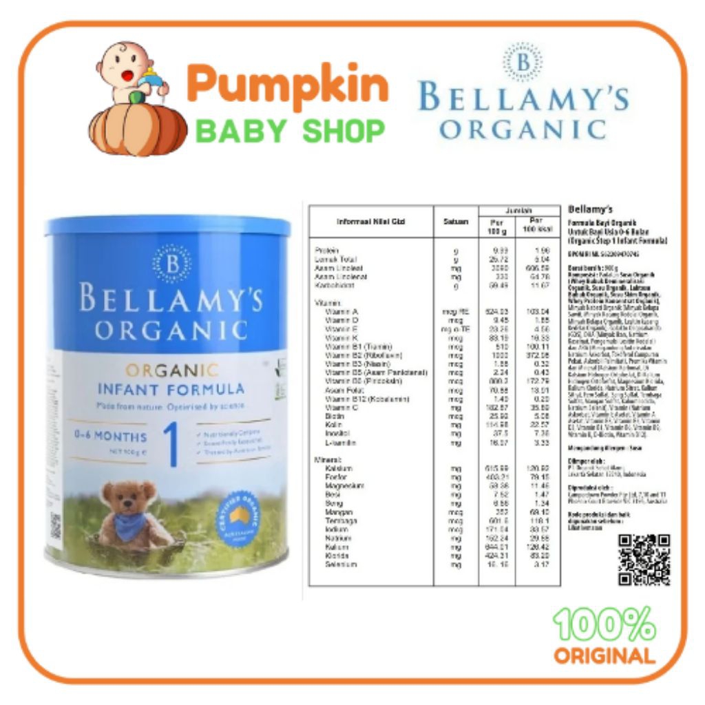 Bellamys Organic Susu Formula Step 1