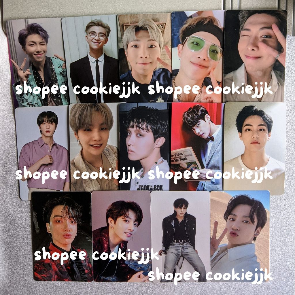 ready photocard official bts namjoon jin suga j-hope taehyung memo 2020 lucky draw be deluxe essenti