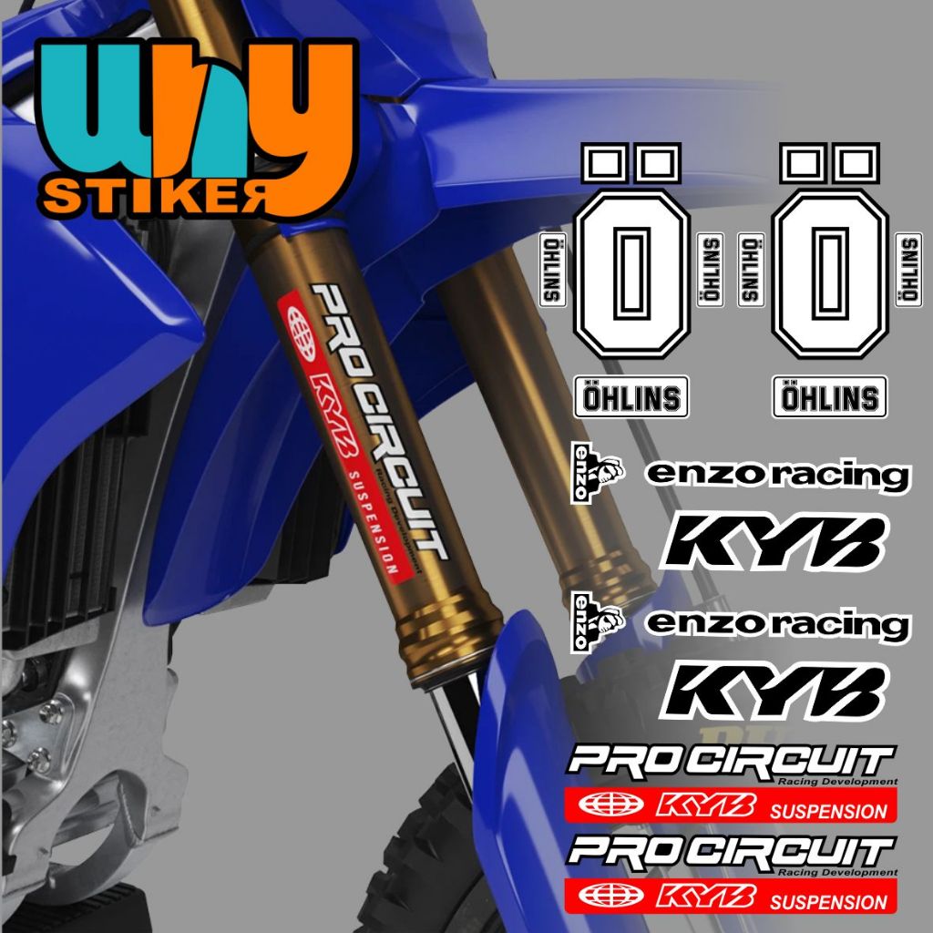 Stiker Cutting Shock upside down Stiker Shock Motor Trail