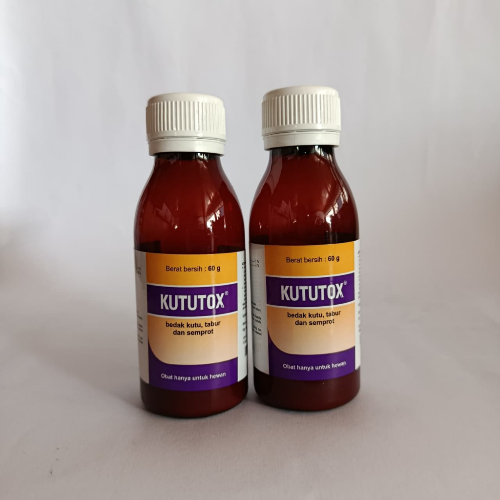KUTUTOX S 60GRAM, anti kutu serbuk semprot untuk hewan anjing kucing sapi kambing
