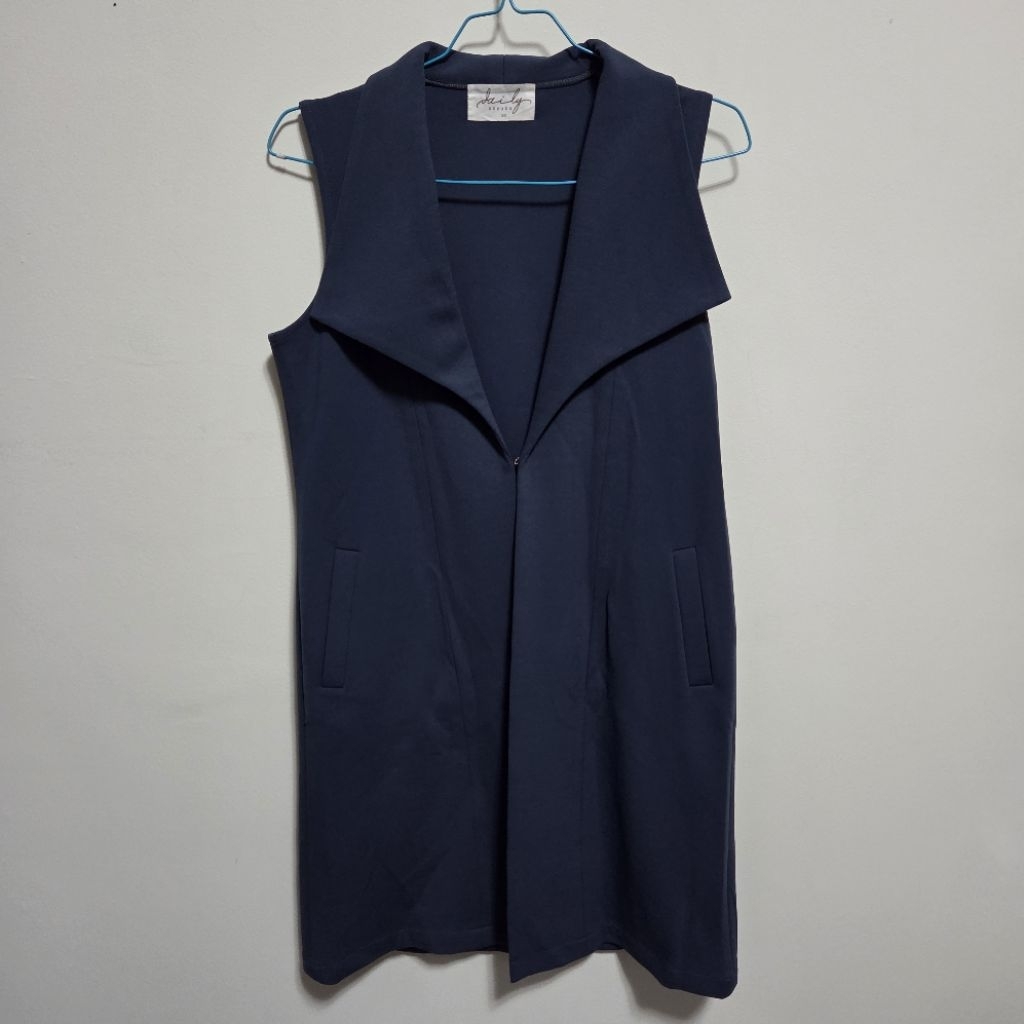 Daily Aneuku Navy Long Classic Blazer Vest (Preloved)