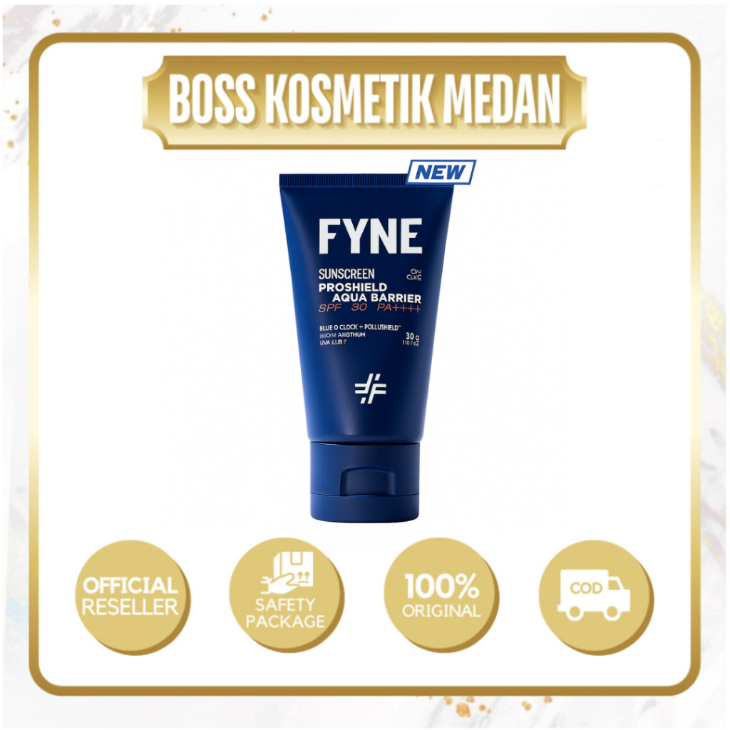 FYNE Sunscreen SPF 30 PA++++ 30gr (Sunscreen Wajah Pria)