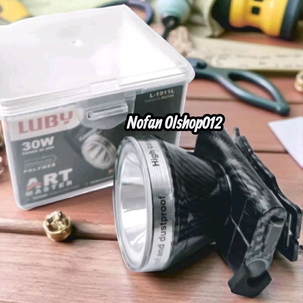 Senter Kepala LUBY L-1911L / L 1911 L 30W 30 Watt ART MASTER COOL Pattern Headlamp TAHAN lama TERBAG