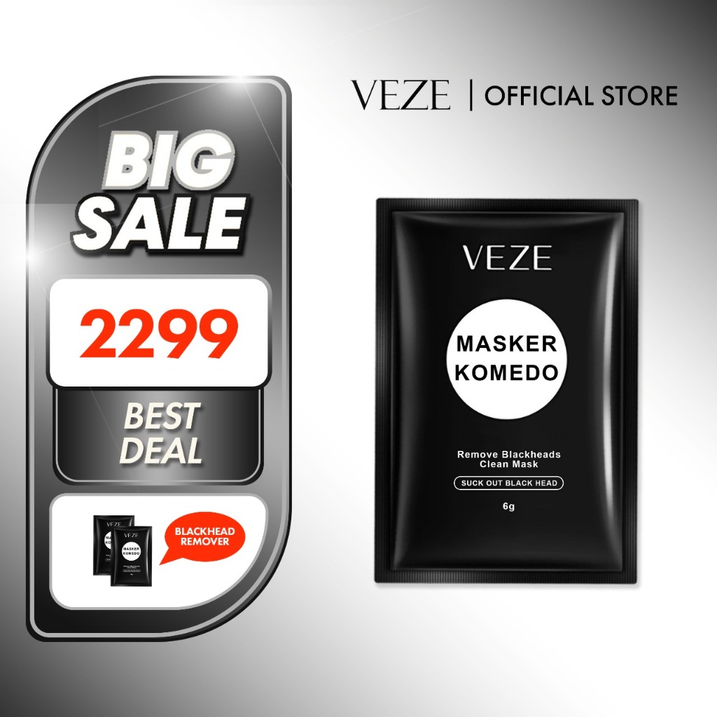 [BPOM] - VEZE Blackhead Removal Clean Activated Charcoal Mask Masker Hitam Komedo Masker Treatment K