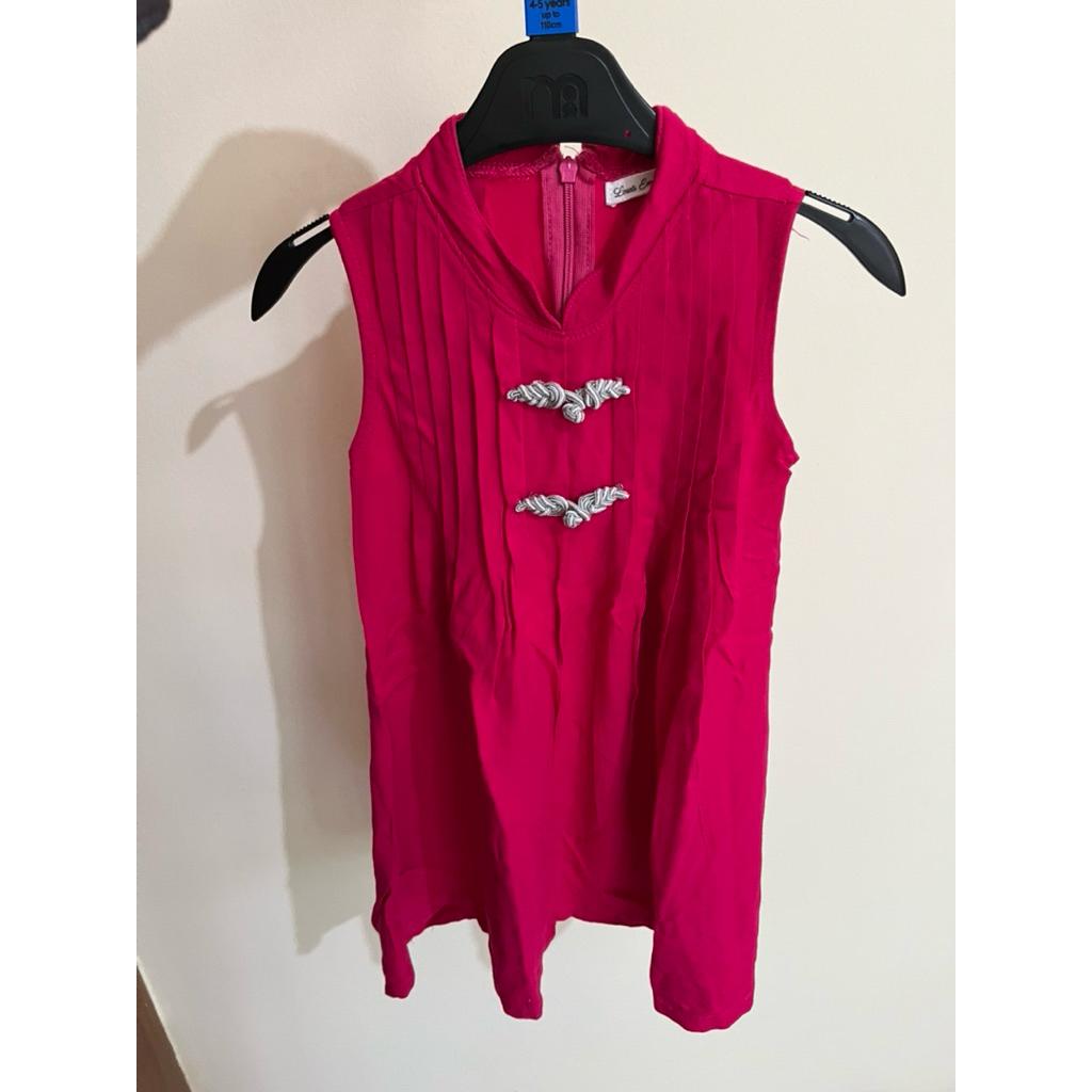 [PRELOVED] Dress anak perempuan Lewis and Emma Pink model Cheongsam Qi Bao Qipao - dress anak atasan
