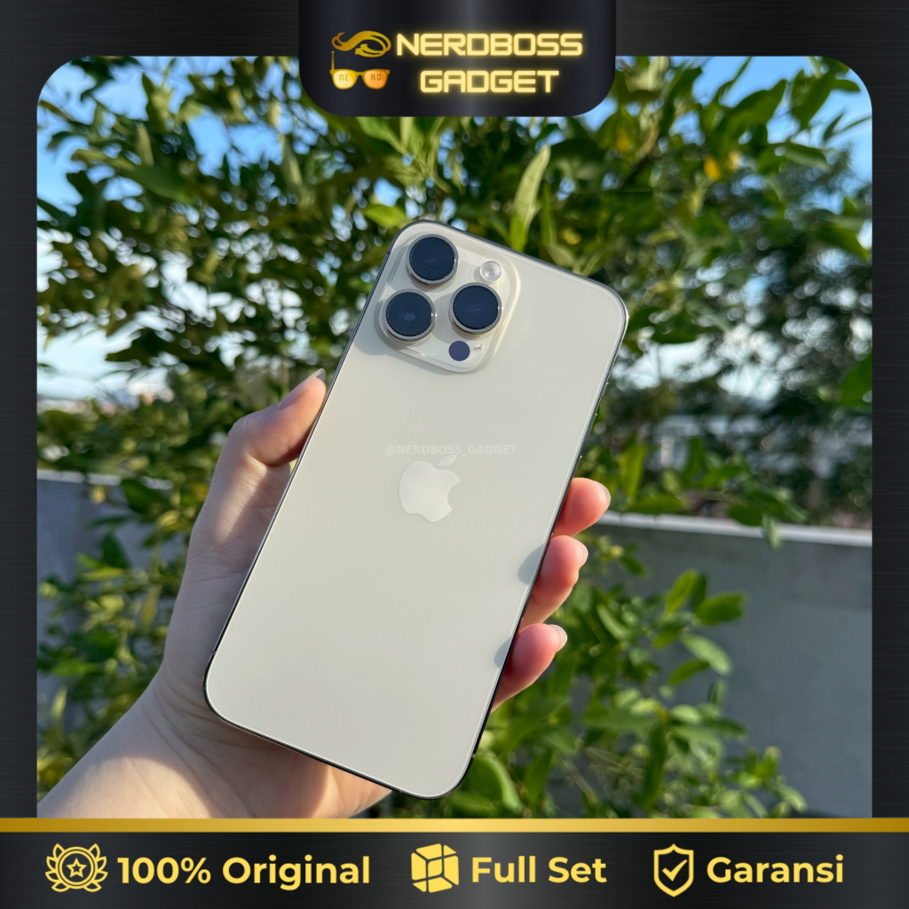 APPLE IPHONE 14 PRO MAX GOLD 128GB ORIGINAL MULUS MANTAP FULLSET