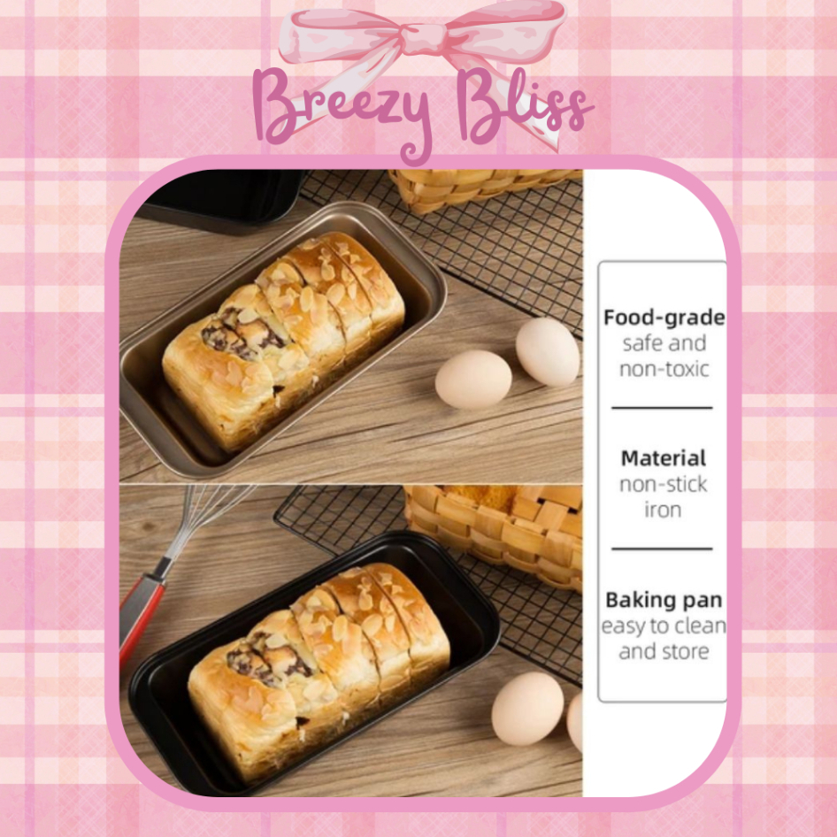 Premium Tray Panjang Loyang Loaf Roti Kue Kering Banana Mould Anti Lengket/Loyang Marble Anti Lengke