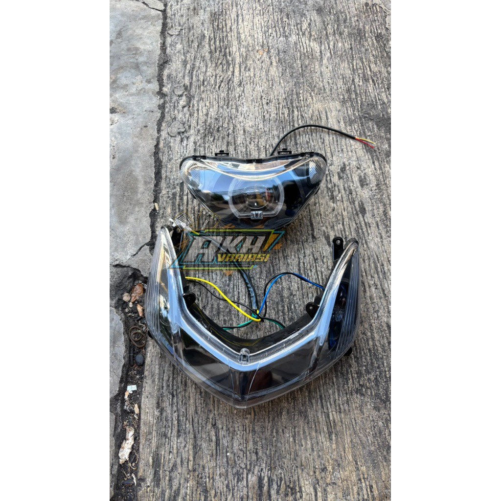 paket fullset biled mio smile set lampu sein depan tinggal pasang lampu depan biled projie mio smile