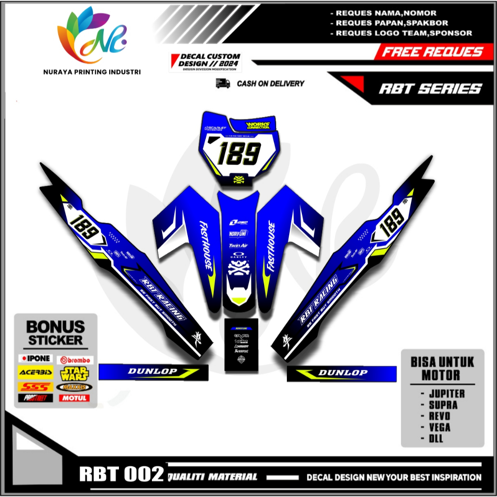 Sticker striping RBT RBT VEGA R VEGA SUPERMOTO RBT new terbaru NPI.002