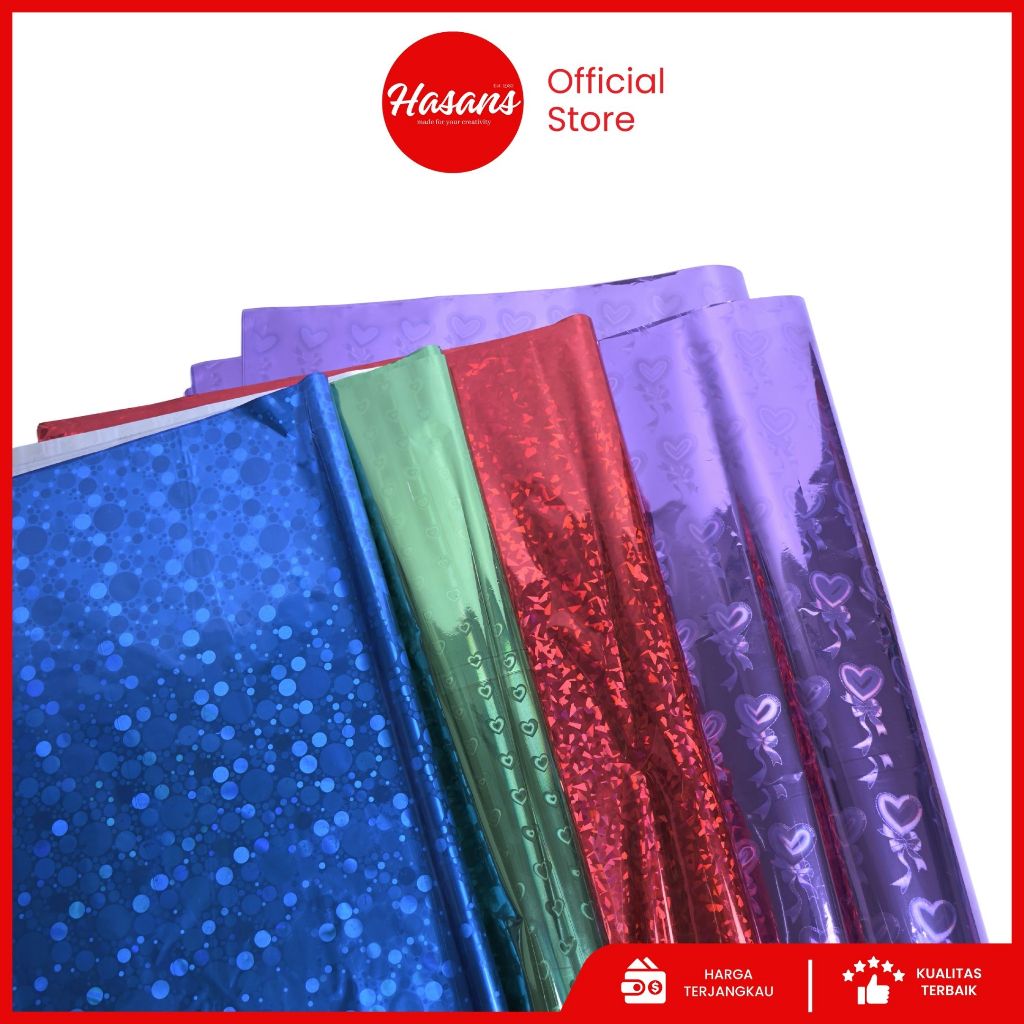 [100 Lembar] Kertas Kado Motif / Kertas Pembungkus Kado / Wrapping Paper / Kado Wrap Laser 50x70Cm