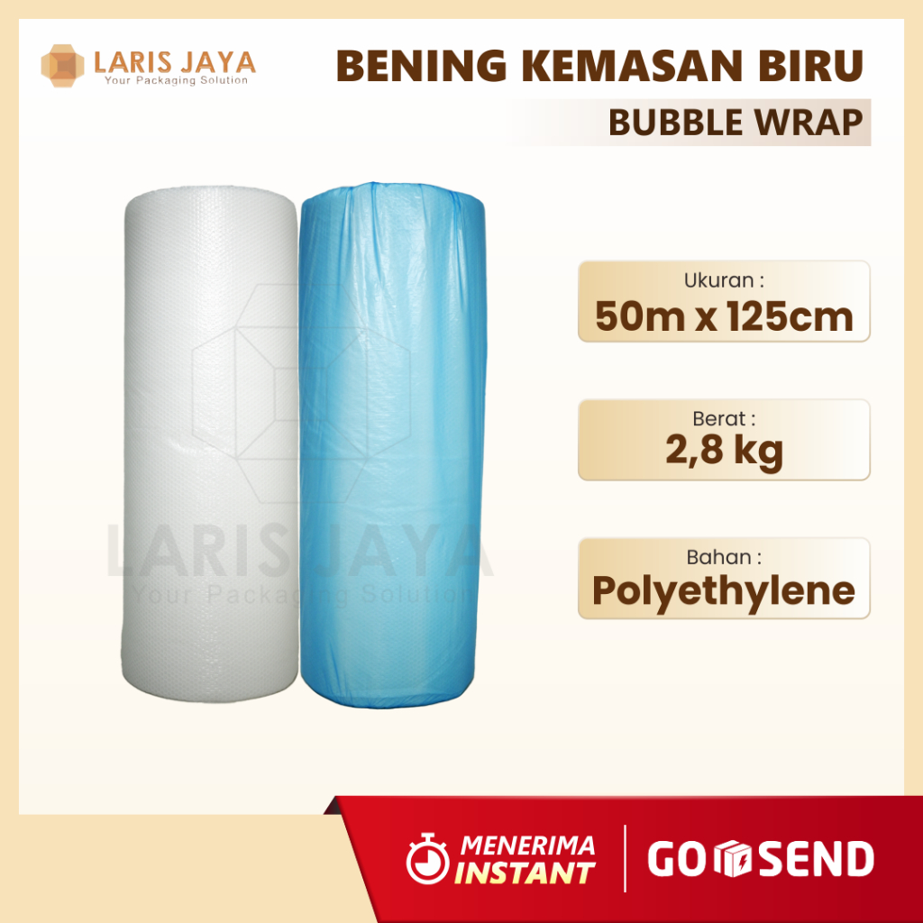 Bubble Wrap Roll Putih Susu 125cm x 50m Semarang Tebal