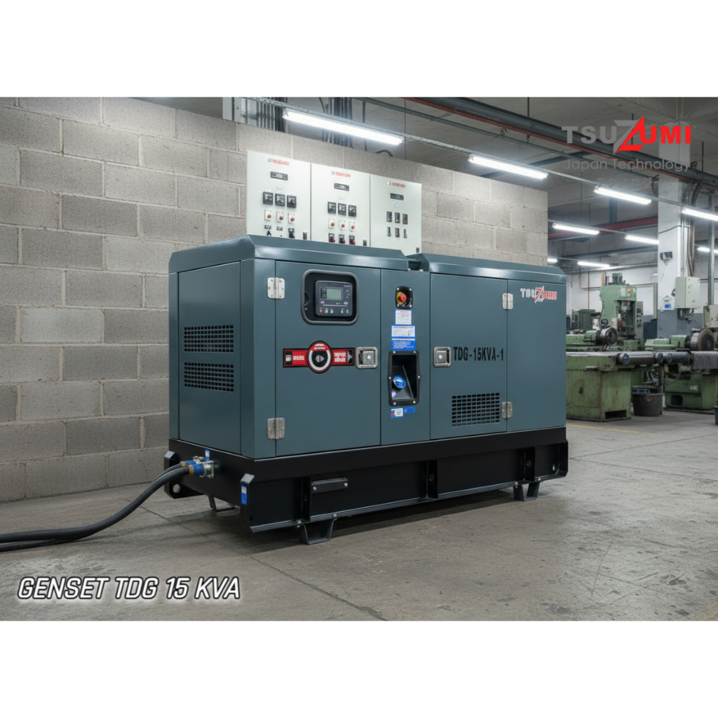 Genset 15 KVA Silent Diesel 3 Phase Tsuzumi TDG 15 Japan Technology Surabaya