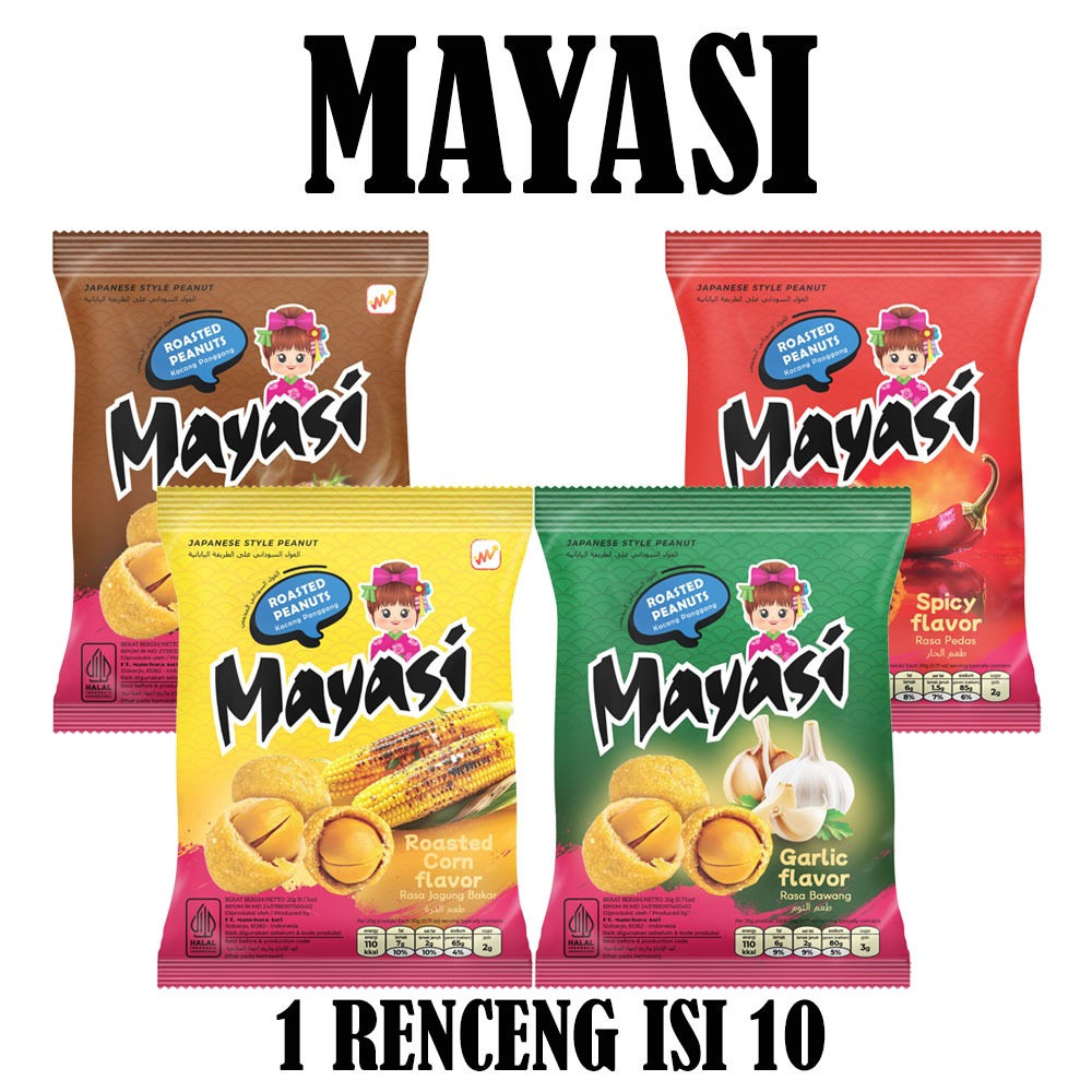 MAYASI KACANG JEPANG RENCENG ISI 10