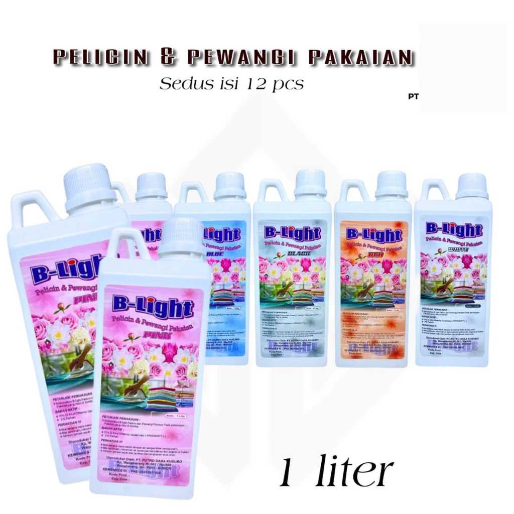 TERMURAH pewangi laundry pelicin pengharum setrika pakaian B-Light 1 Liter