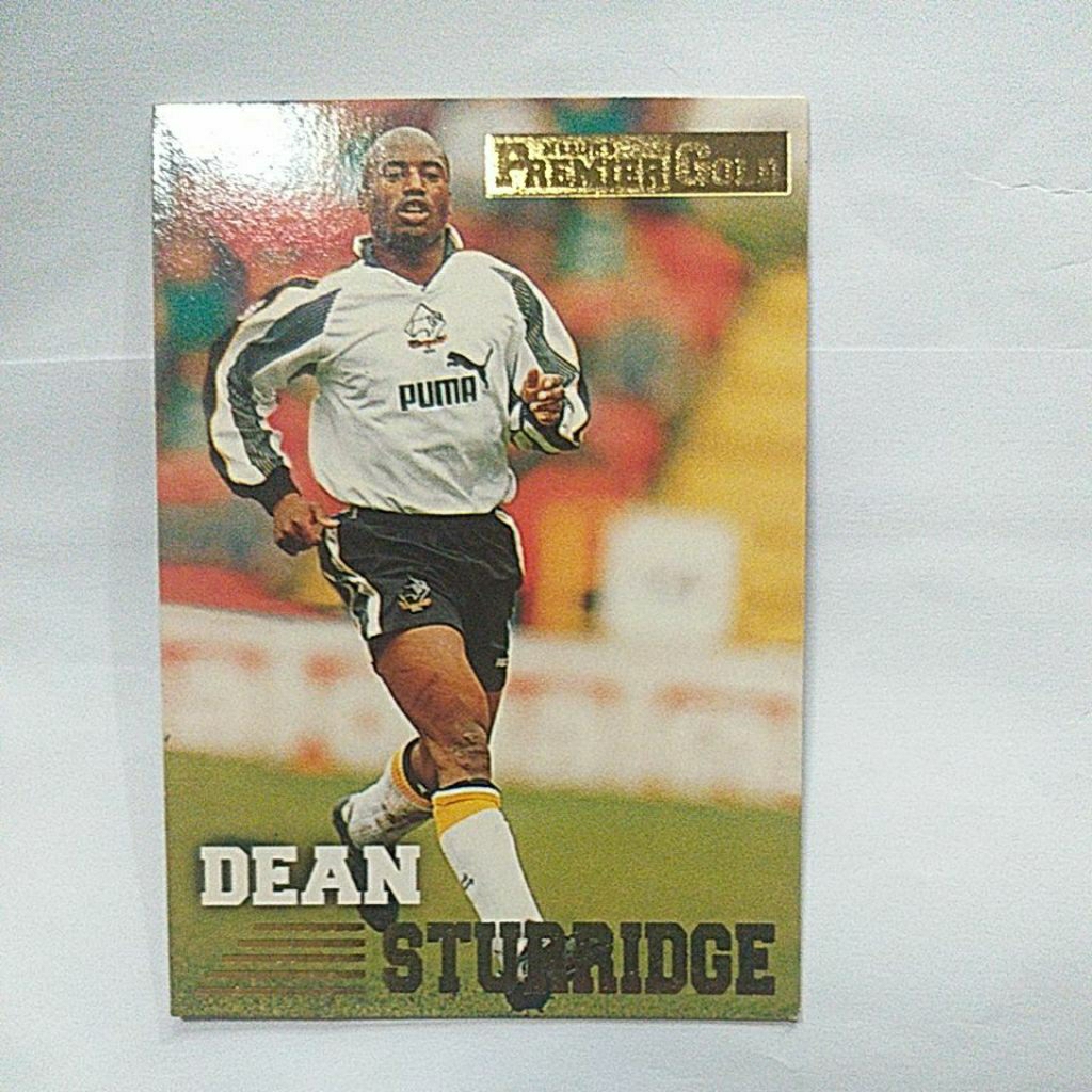 Kartu Sepak Bola Vintage Dean Sturridge Premier Gold 1996/97 Striker Derby County