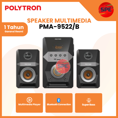 SPEAKER MULTIMEDIA POLYTRON PMA 9522 /B GARANSI RESMI (MEDAN)