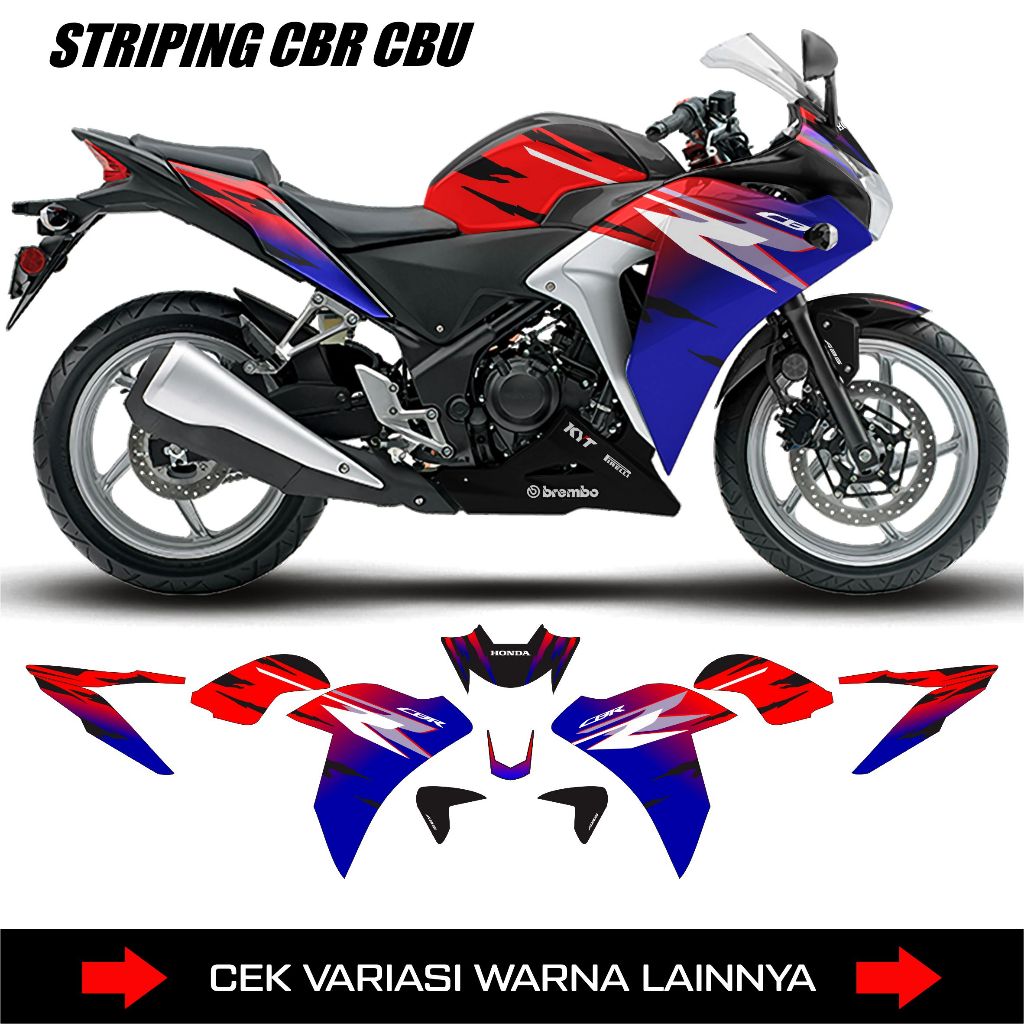 STRIPING CBR CBU OLD THAILAND / DECAL STICKER HONDA CBR CBU