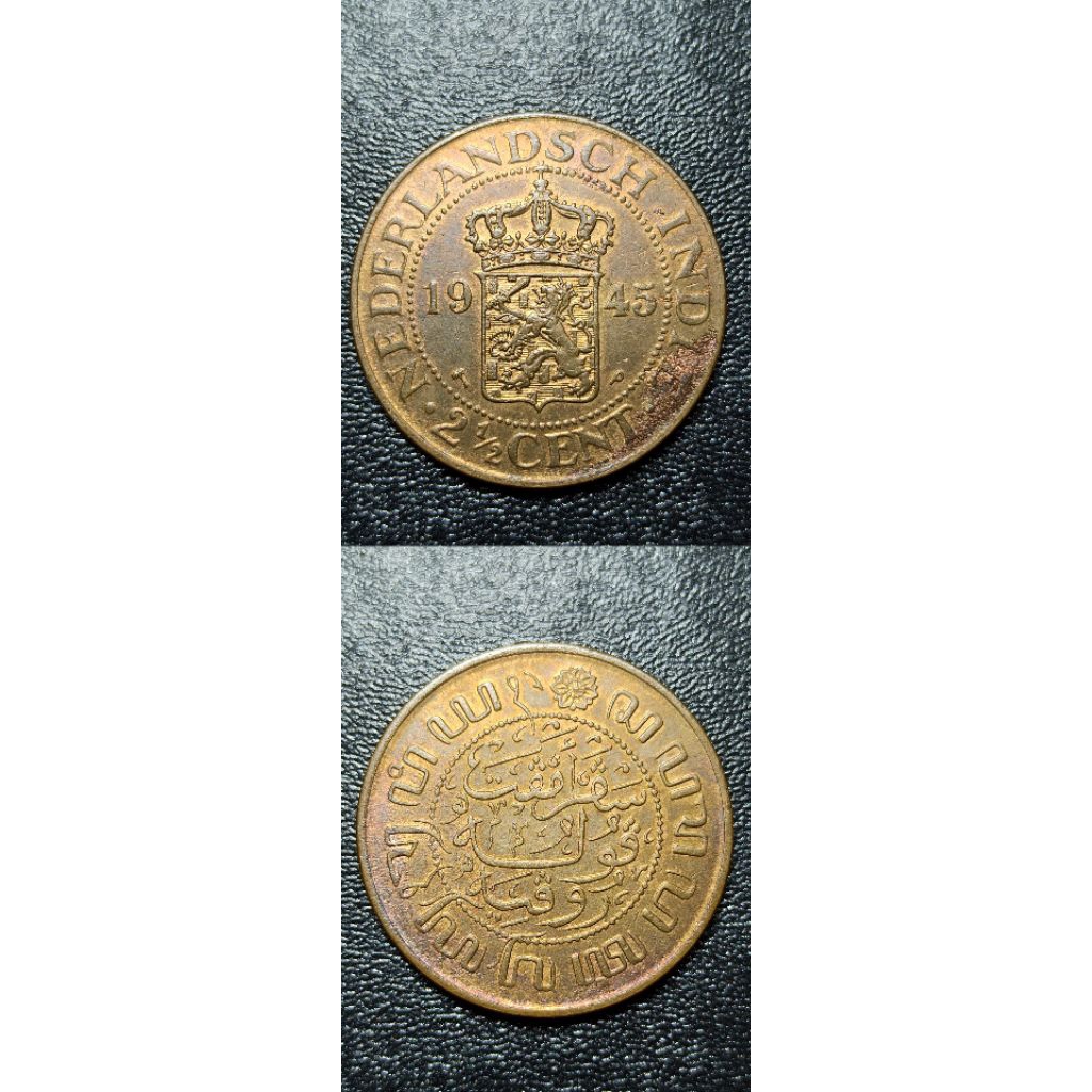 uang kuno Indonesia nederlandsch indie 2½ cent 1945 k146