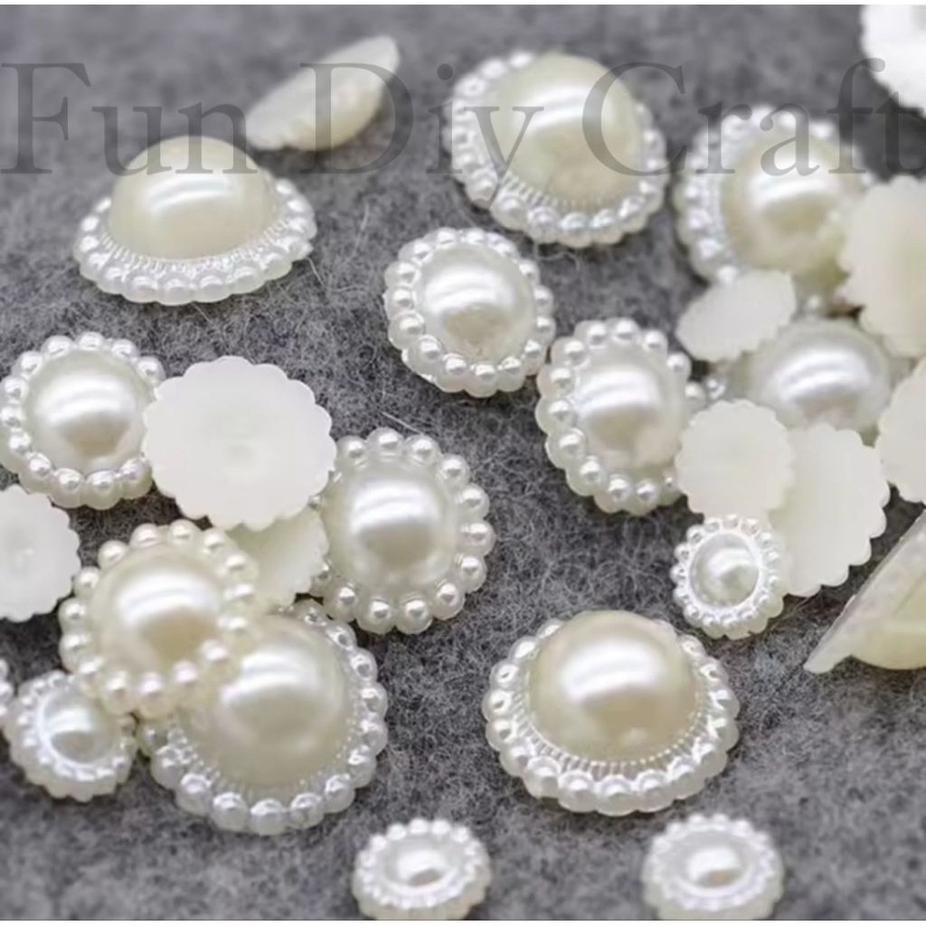 Mutbel Berry 12mm 14mm 16mm 20mm - Mutiara Belah 22Gram - Benik Belah